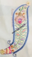 Broche brodée poisson, motif symbolique de plénitude