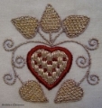 Technique de couchure du fil d'or en broderie d'or